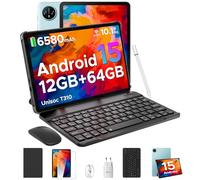 DOOGEE Tab A9 Tablet 10 pulgadas Android 15, Tablet con teclado/lápiz/ratón/funda, 12 GB de RAM + 64 GB de ROM (TF 2TB), 6580 mAh, Unisoc T310, Dual Speaker, 5G WiFi, HD IPS, 8MP, GMS, BT5.0, 3.5 mm