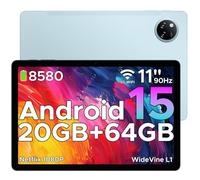 DOOGEE Tab A9+ Tablet 11 Pulgadas, 8580mAh, 20GB RAM+ 64GB ROM (TF 2TB), Tablet Android 15 Cámara Principal 13MP, Tableta para Niños, Altavoces Duales, FM/Face ID/WidevineL1/OTG/GPS/Jack 3.5mm Azul