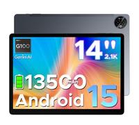 DOOGEE Tab E3 MAX Android 15 Tablet 14 Pulgadas, 13500mAh, 32GB+256GB/TF 2TB , Octa-Core Helio G100, Gemini AI, 13MP+5MP/WiFi 5G/GPS/BT5/OTG/FACE ID/Altavoces Cuádruples/Jack 3.5mm/4G Dual SIM Tableta