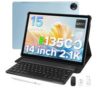 DOOGEE Tab E3 MAX VIP Android 15 Tablet 14 Pulgadas, 13500mAh, 4G Dual SIM Tablet con Teclado y Lapiz, 32GB+256GB/TF 2TB, MTK G100, Gemini AI, 13MP+5MP/GPS/BT5/OTG/FACE ID/Altavoces Cuádruples
