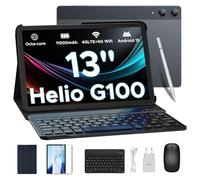 DOOGEE Tab E3 Pro Tablet 13 Pulgadas, 32GB RAM+ 256GB ROM/2TB Tablet Android 15 con Teclado y Lápiz, Gaming Tablets Octa Core 11000mAh Helio G100, 4G Dual SIM+WiFi 5G/13MP+8MP/GPS/Face ID/4 Altavoces