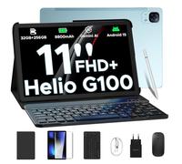 DOOGEE Tab E3 Tablet 11 Pulgadas con Teclado y Lápiz, 32GB RAM+ 256GB ROM/TF 2TB Tablet Android 15, Helio G100, Gemini AI Tablets 4G Dual SIM+5G WiFi, 8800mAh/13MP+5MP/GPS/OTG/Face ID/Doble Altavoces