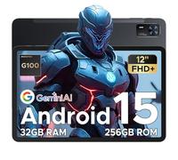 DOOGEE Tab E3+ Tablet 12 Pulgadas Android 15, Octa-Core Helio G100 Gemini AI,32GB+256GB/2TB TF,8800mAh, 4G Dual SIM Tablet Gaming, 13MP+5MP, WiFi 5G/GPS/OTG/Face ID/Jack 3.5mm/4 Altavoces Cuádruples