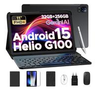 DOOGEE Tab E3 Tablet 11 Pulgadas, 32GB RAM+ 256GB ROM/TF 2TB Tablet Android 15 con Teclado y lápiz, Helio G100, Tablets 4G Dual SIM+WiFi 5G, 8800mAh/Gemini AI/13MP+5MP/GPS/OTG/Face ID/Doble Altavoces