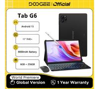 DOOGEE Tab G6 2 en 1 tableta Android 15 altavoces duales pantalla de 11 pulgadas 30GB RAM (6GB + 24GB) 256GB 8000mAh batería Widevine L1 Smart Pad 6GB 256GB Blue