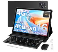 DOOGEE Tab G6 2025 Android 16 Tablet 11 Pulgadas, Tablet con Tarjeta Sim 30GB RAM+256GB ROM(TF 2TB), 8000mAh Tablets con Teclado y Lapiz, Cámara 13MP|Widevine L1|Netflix|Dual 4G|WiFi 5|GPS|Face ID