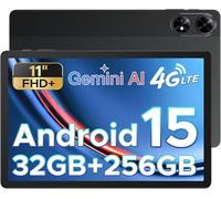 DOOGEE Tab G6+ 2025 - Neuestes Android 15 AI Tablet 11 Pulgadas FHD+, Tablet con Tarjeta sim，32 GB RAM + 256 GB ROM/2 TB, 8000mAh, Octa-Core T7280, 4G LTE, Widevine L1, Netflix, Bluetooth 5.0, GPS