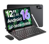 DOOGEE Tab G6 Pro Android 16 Tablet con Teclado, 4G LTE Tablets 12 Pulgadas 2,4K, 36GB+128GB/2TB, 7,5mm Ultrafina, Helio G100 Octa-Core, 9000mAh Gemini AI Tablet Grande, 13MP+8MP/ 2 Altavoces/Face ID