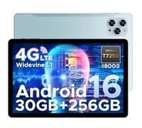 DOOGEE Tab G6 Tableta Andriod 16, Tablet 11 Pulgadas, 30GB RAM + 256GB ROM Tablet con Tarjeta Sim, 8000mAh Batería, T7250 Octa-Core, Widevine L1, Netflix, 4G LTE, 3.5mm Auriculares/5G WiFi/Face ID