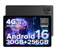 DOOGEE Tab G6 Tableta Andriod 16, Tablet 11 Pulgadas, 30GB RAM + 256GB ROM Tablet con Tarjeta Sim, 8000mAh Batería, T7250 Octa-Core, Widevine L1, Netflix, 4G LTE, 3.5mm Auriculares/5G WiFi/Face ID