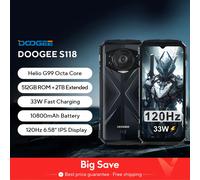 DOOGEE-teléfono inteligente S118, Smartphone resistente de 20GB(8 + 12GB extendido), pantalla FHD de 6,58 pulgadas, Helio G99, 10800mAh, cámara ia de 50MP, NFC, estreno mundial Silver