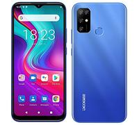 DOOGEE Teléfono Móvil Android 11 X96 Pro, Octa Core 4GB RAM 64GB ROM, Batería 5400mAh, Cámara Cuádruple 13MP, Pantalla HD+ 6,52 Pulgadas, Smartphone Dual SIM + SD (3 Ranuras), Huella Digital Azul