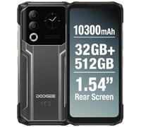 DOOGEE Teléfono Resistente Blade 20 Ultra, 32GB+512GB, 1,54'' Pantalla Trasera, Batería 10300mAh&15,8mm Grosor, Pantalla Completa de 6,6'', Cámara 50MP, Android 14 Móvil Antigolpes, GPS NFC Negro