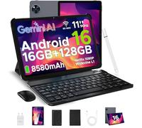 DOOGEE U11 Andriod 16 Tablet 11 Pulgadas, Tablet con Teclado y Lapiz, Tableta para Niños Octa-Core, 16GB RAM+128GB ROM/2TB 8580mAh, 7.9mm Cuerpo Metálico, 13MP Cámara/Widevine L1/Face ID/BT5.0/WiFi 5