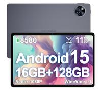 DOOGEE U11 Android 15 Tablet 11 Pulgadas, Tablet Octa-Core, 16GB RAM+128GB ROM/1TB TF, HD IPS Pantalla/90Hz, 8580mAh Batería,WiFi 2.4/5GHz / Widevine L1 /5MP+13MP / Facial ID/GMS/BT5.0/3.5mm Jack