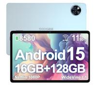 DOOGEE U11 Android 15 Tablet 11 Pulgadas, Tablet Octa-Core, 16GB RAM+128GB ROM/1TB TF, HD IPS Pantalla/90Hz, 8580mAh Batería,WiFi 2.4/5GHz / Widevine L1 /5MP+13MP / Facial ID/GMS/BT5.0/3.5mm Jack