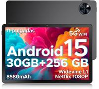 DOOGEE U11 Pro Android 15 Tablet 11 Pulgadas, 30GB+256GB/2TB Tablets para Niños Octa-Core, 8580mAh Batería, HD IPS 90Hz/ Widevine L1/Dobles Altavoces/WiFi 5/13MP+5MP/Face ID/3.5mm Jack Tableta Gaming