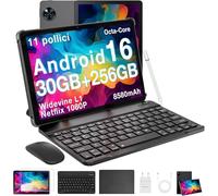 DOOGEE U11 Pro Android 16 Tablet 11 Pulgadas, 30GB+256GB/2TB TF Tableta con Teclado y Lápiz y Raton y Funda, 8580mAh Octa Core Tablets Niños, Gemini AI/13MP+5MP/Widevine L1/WiFi 5/Face ID/3.5mm Jack