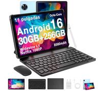 DOOGEE U11 Pro Android 16 Tableta para Niños, 30GB+ 256GB/2TB TF Tablet 11 Pulgadas 90Hz, Tablet Infantil con Teclado y Lápiz y Funda y Raton, 8580mAh/Widevine L1/WiFi 5/ 13MP+5MP/ Face ID/3.5mm Jack