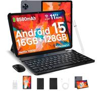 DOOGEE U11 Tablet 11 Pulgadas, Andriod 15 Tablet con Teclado, 16GB RAM+128GB ROM/2TB 8580mAh, Tableta para Niños Octa-Core, 7.9mm Cuerpo Metálico, 13MP Cámara, Widevine L1/Face ID/BT5.0/WiFi 5