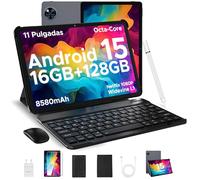 DOOGEE U11 Tablet 11 Pulgadas, Andriod 15 Tablet con Teclado y Lapiz, 16GB RAM+128GB ROM/2TB 8580mAh, Tableta para Niños Octa-Core, 7.9mm Cuerpo Metálico, 13MP Cámara, Widevine L1/Face ID/BT5.0/WIFI 5