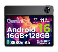 DOOGEE U11 Tablet 11 Pulgadas, Tablet Android 16 Octa Core 5G WiFi, 16GB RAM+128GB ROM (TF 2TB) 8580mAh | Tableta Niños Widevine L1 | Bluetooth 5.0 | 13MP+5MP | Face ID | GPS | OTG