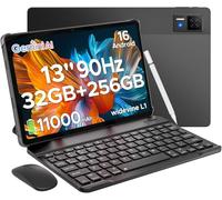 DOOGEE U13 Android 16 Tablet con Teclado y Lápiz, Tablet 13 Pulgadas 11000mAh 32GB RAM+256GB ROM/2TB, Gemini AI Octa Core Tablets Grande, Widevine L1/13MP+5MP/5G WiFi/Face ID Tableta con Ratón & Funda