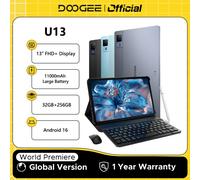 DOOGEE U13 Tablet Android 16 PC Gemini AI 13 ''FHD + pantalla 32GB RAM 256GB 11000mAh batería grande 7,5mm almohadilla inteligente ultrafina 6GB 256GB Blue