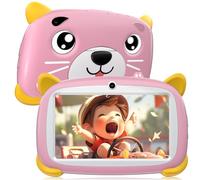DOOGEE U7 Tablet para Niños, 7 Pulgadas Android, 4GB+32GB(TF 1TB) con Control Parental, Google GMS Educativa, 3400mAh, BT4.0, 2.4GWi-Fi, Funda de EVA-Rosa