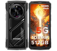 DOOGEE V40 Telephone Portable Incassable 5G, 32GB RAM+512GB ROM(TF 2TB) Smartphone Incassable Android 14 Avec 120Hz 6,78” FHD+ Écran, 4nm D7300/ AI 108MP/WiFi 6E/BT 5,4/NFC/3 Fente de Carte, Argent