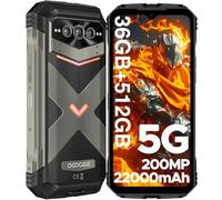 DOOGEE VMAX Plus [2025] Movil Irrompible 5G, 36GB+512GB, Cámara 200MP+Visión Nocturna, 6.58" FHD+120Hz, 22000mAh 33W, Smartphone Dimensity 7050 Movil Resistente Android 14, IP68IP69K/NFC/WiFi6/Huella