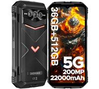 DOOGEE VMAX Plus Movil Irrompible 5G, 36GB RAM+512GB ROM, 22000mAh 33W, Cámara 200MP+Visión Nocturna, 6.58" FHD+120Hz, Dimensity 7050 Móvil Resistente Android 14 Smartphone IP68IP69K/NFC/WiFi6/Huella