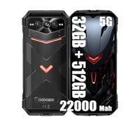 DOOGEE VMAX Pro 5G, 32GB + 512GB, Batería 22000mAh, Octa Core, Móviles Resistentes 5G Libres, 108MP (Infrarrojos 20MP)+ 16MP Smartphones Libres, Android 14 6.58 Pulgadas Negro