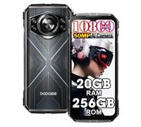 DOOGEENEXT S Cyber 4G Móvil Irrompible, 20GB+256GB/1TB Teléfono Móvil | 50MP+16MP, Pantalla 6,58″FHD+, 4G LTE Doble SIM, Móvil Rugerizado IP68/IP69K, NFC, GPS, OTG (Negro)