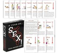 Dooisuue Plusieurs Motifs Disponibles Jeux de Cartes pour divertir Les Couples, Lot de 50 Cartes, y compris Des Jeux de société Accessoires pour Chambre à Coucher Cartes 12D17