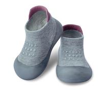 Dookeh Zapatos de gateo para bebé, zapatos para aprender a andar, antideslizantes, zapatos de cabaña para niñas y niños, A3 gris., 9-12 meses