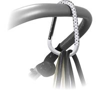 Dooky 126975 Gancho universal Light Grey Crown para cochecitos de bebé o bolsas, gancho de cochecito para uso diario y dispositivo de suspensión para cochecitos, de aluminio, Gris
