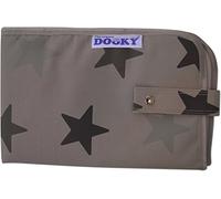 Dooky 3-in-1 Changing Pack Grey Stars, cambiador para llevar (compacto con 2 bolsillos para guardar toallitas y pañales, diseño elegante y moderno), gris