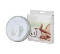 Dooky Happy Hands 2D Handprint Set para recordar la mano o la huella de un bebé (en una práctica caja de aluminio, que incluye pasta de modelar respetuosa con la piel y caja de aluminio)