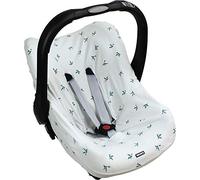 Dooky Seat Cover 0 Origami Swallow Grey Cubierta para el asiento de coche del bebé (para sistema de cinturón de 3 y 5 puntos, grupo de edad 0, adecuado para la mayoría de las marcas) Gris (126804)