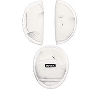 Dooky Universal Pads Dandelion Protectores de cinturón de seguridad para portabebés y silla de coche (para arneses de 3 y 5 puntos, grupo de edad 0+, para la mayoría de las marcas), Blanco, 126730