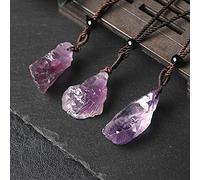 DOOLY Aguamarina Natural, Colgante de Piedra curativa, minerales de Gema, Collar de Amatista Regalo de Bricolaje, Colgante de Cristal, joyería Femenina