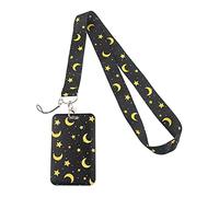 DOOLY Luna Lanyards Buenas Noches Correa Correa de Cuello Llaves de teléfono con Tarjeta de Tarjeta de Tarjeta de identificación para Llaves de Cordones de Cuerda para Colgar DIY 1 PCS
