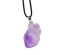 DOOLY Piedra de curación del Colgante de la citrina de Amatista Natural con el Collar de Cristal de Roca Mineral de Cuarzo Rosa para el Regalo joyería de Las Mujeres
