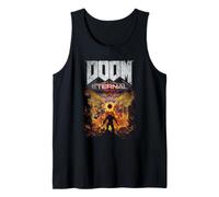 Doom Eternal Gold Portada Arte Escena Videojuego Desgastado Camiseta sin Mangas