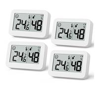 DOOMAY 4-Pack mini higrómetro termómetro interior, medidor de humedad con ℃, medidor de humedad digital monitor de temperatura para invernadero, cuarto de bebé, incubadora de reptiles