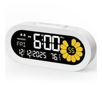 DOOMAY Reloj Despertador Digital con Pantalla VA LCD de Alta Claridad - Alarma Dual con Modo Fin de Semana Ajustable - Reloj de Sobremesa Compacto con USB-C y Memoria por Batería para Dormitorio