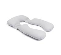 doomoo Almohada XXL, cojín de Embarazo y Lactancia, Algodón Ecológico y Certificado Oeko-Tex, Made in Europe, evolutivo con Cojín Pequeño Desmontable, Mini Dots Grey