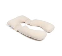 doomoo Almohada XXL, cojín de Embarazo y Lactancia, Algodón Ecológico y Certificado Oeko-Tex, Made in Europe, evolutivo con Cojín Pequeño Desmontable, Mini Flowers Sand