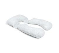 DOOMOO Almohada XXL, cojín de Embarazo y Lactancia, Algodón Ecológico y Certificado Oeko-Tex, Made in Europe, evolutivo con Cojín Pequeño Desmontable, Mini Leaves Green